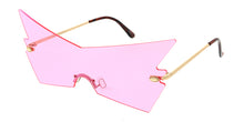 5011 Unisex Metal Large Angled Rimless Novelty Frame