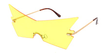 5011 Unisex Metal Large Angled Rimless Novelty Frame