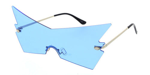5011 Unisex Metal Large Angled Rimless Novelty Frame