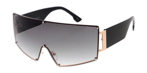 5019 Women's Metal Large Rimless Fashion Shield Frame