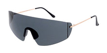 5028 Unisex Metal Large Futuristic Rimless Shield Frame
