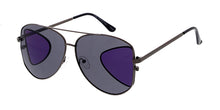 5030 Unisex Metal Large Aviator Frame w/ Color Side Shield Window