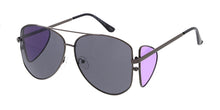 5030 Unisex Metal Large Aviator Frame w/ Color Side Shield Window