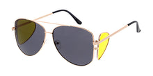 5030 Unisex Metal Large Aviator Frame w/ Color Side Shield Window