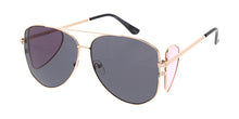5030 Unisex Metal Large Aviator Frame w/ Color Side Shield Window