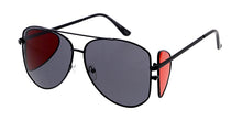 5030 Unisex Metal Large Aviator Frame w/ Color Side Shield Window