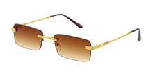 5057 Unisex Metal Small Rectangular '90s Vintage Inspired Rimless Frame