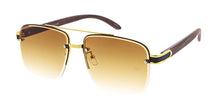 5068 Unisex Metal Medium Square Rimless Aviator w/ Diamond Cut Lens