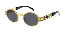 5080RH Unisex Metal Medium Vintage Inspired Rhinestone Encrusted Oval Frame