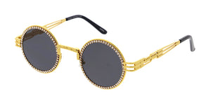 5082RH Unisex Small Round Vintage Inspired Rhinestone Encrusted Frame