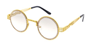 5082RH Unisex Small Round Vintage Inspired Rhinestone Encrusted Frame