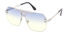 5088COL Unisex Metal Large Rimless Geometric Frame w/ Two Tone Lens