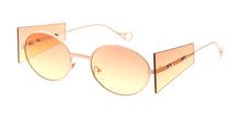 5094COL Women's Metal Small Fashion Oval Rim Frame w/ Side Shields and Two Tone Lens
