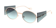 5094COL Women's Metal Small Fashion Oval Rim Frame w/ Side Shields and Two Tone Lens