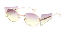5094COL Women's Metal Small Fashion Oval Rim Frame w/ Side Shields and Two Tone Lens
