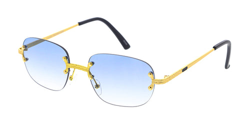 5097 Unisex Metal Medium '90s Vintage Inspired Rimless Frame