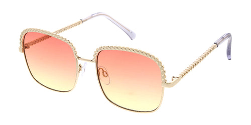 5105 Women's Metal Medium Vintage Inspired Square Braided Frame