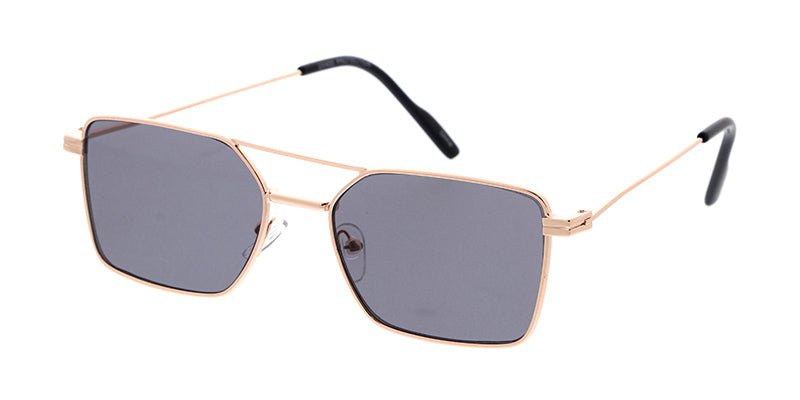 5106 Women's Metal Medium Vintage Inspired Square Double Bridge Frame