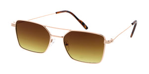 5106 Women's Metal Medium Vintage Inspired Square Double Bridge Frame