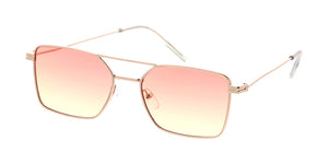 5106 Women's Metal Medium Vintage Inspired Square Double Bridge Frame