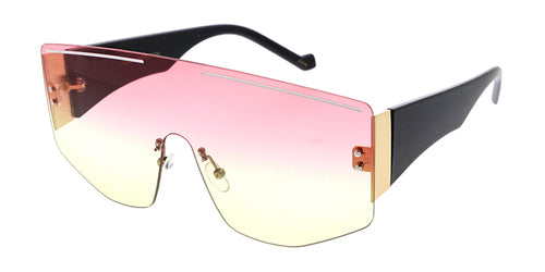 5107 Women's Plastic Large Rimless Flat Frame