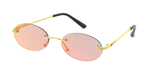 5115 Unisex Metal Small Vintage Inspired Oval Rimless Frame