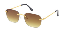 5128 Unisex Metal Medium Vintage Inspired Square Rimless Frame