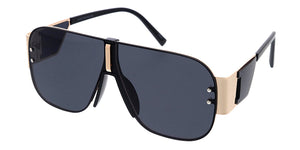 5133 Unisex Large Aviator Metal Frame w/  Side Mirror Window