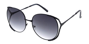 5143 Women's Metal Large Rounded Open Temple Frame w/ Accents