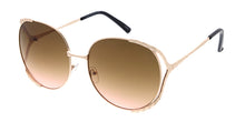 5143 Women's Metal Large Rounded Open Temple Frame w/ Accents