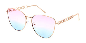 5182 Women's Metal Large Cat Eye Chain Frame