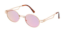 5186REV Unisex Metal Small Oval Steampunk Vintage Inspired Frame w/ Color Spectrum Lens