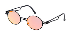 5186REV Unisex Metal Small Oval Steampunk Vintage Inspired Frame w/ Color Spectrum Lens