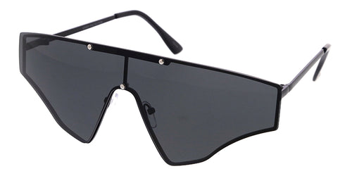 5191 Unisex Metal Large Flat Top Geometrical Shield Rimless Frame