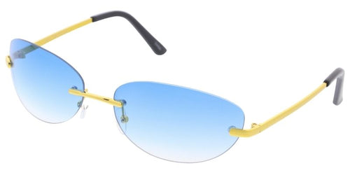 5207 Unisex Metal Medium Oblong Rimless Frame