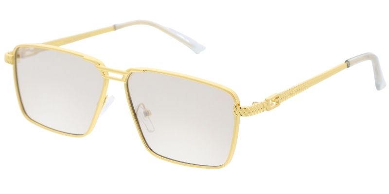 5208 Unisex Metal Medium Vintage Inspired Square Double Bridge Frame