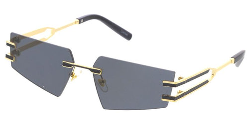 5215 Unisex Metal Medium Pentagon Rimless Frame