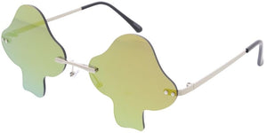 5219 Unisex Metal Medium Mushroom Rimless Novelty Frame