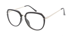 6026CLR Women's Combo Medium Rounded Square Frame w/ Clear Lens
