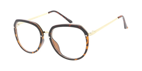 6026CLR Women's Combo Medium Rounded Square Frame w/ Clear Lens