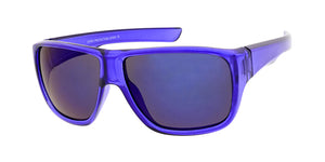6045ME/RV Men's Plastic Casual Large Thick Frame w/ Color Mirror Lens