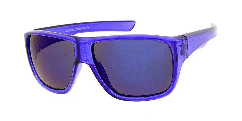 6045ME/RV Men's Plastic Casual Large Thick Frame w/ Color Mirror Lens