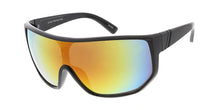 6050ME/RV Men's Plastic Casual Oversized Shield w/ Color Mirror Lens