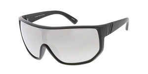 6050ME/RV Men's Plastic Casual Oversized Shield w/ Color Mirror Lens
