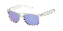 6079RV Men's Casual Plastic Square Soft Rubberized Finish Frame w/ Color Mirror Lens