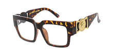 6114VE/CLR Vivant Eyewear Plastic Large Square Frame w/ Clear Lens
