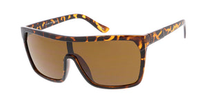 6133ME Men's Plastic Casual Large Flat Top Shield Frame
