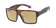 6167ME/RV Men's Plastic Casual Medium Square Frame w/ Color Mirror Lens