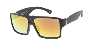 6167ME/RV Men's Plastic Casual Medium Square Frame w/ Color Mirror Lens