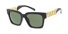 6195 Women's Plastic Medium Square Frame w/ Metal Chain Link Arms